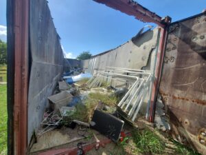 Image of Storage Container, aftermath of the hurricane